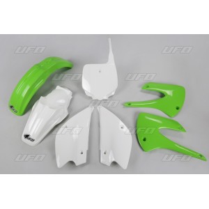 UFO Komplet Plastików Kawasaki KX 85 '01-'13 Kolor OEM '13 (Zielony/Biały)