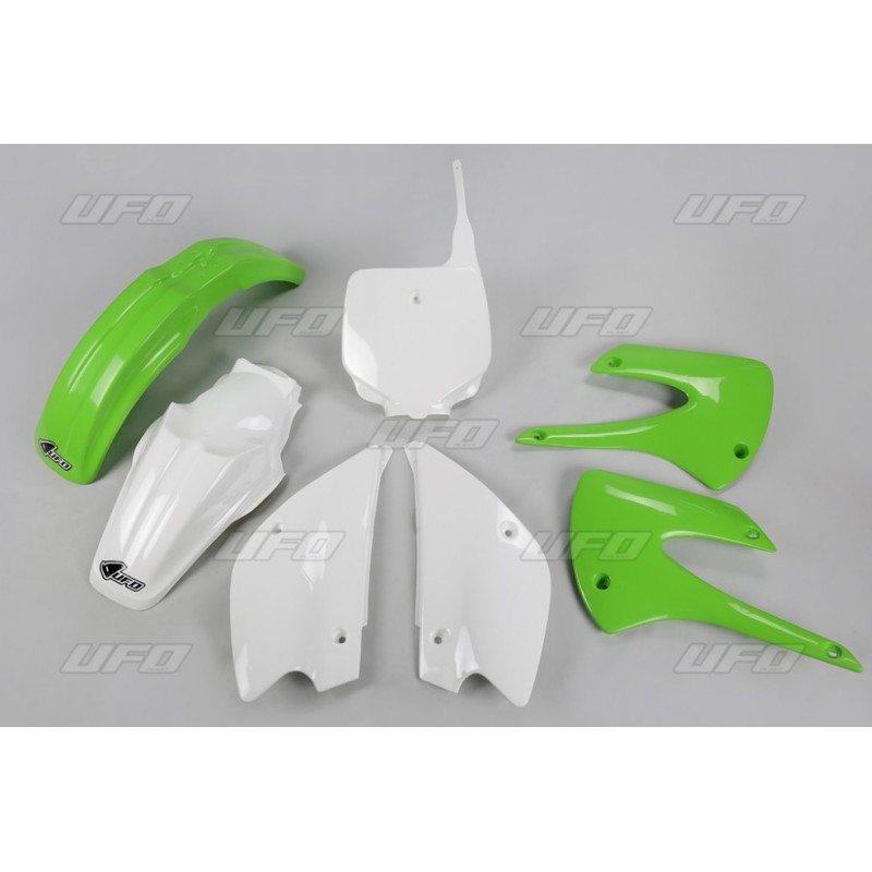 UFO Komplet Plastików Kawasaki KX 85 '01-'13 Kolor OEM '13 (Zielony/Biały)