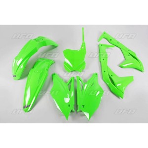 Plastiki UFO Kawasaki KXF 250 \'18-\'20 Zielony Fluo - Ka225aflu
