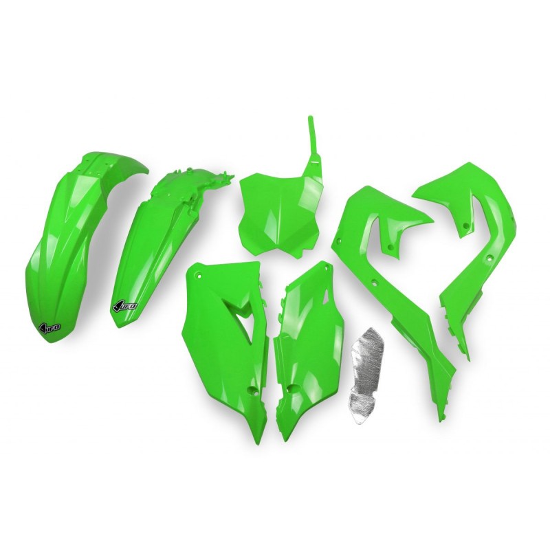 UFO KOMPLET PLASTIKÓW KAWASAKI KXF 250 '21-24, KXF 450 '19-23 ZIELONY OEM '20