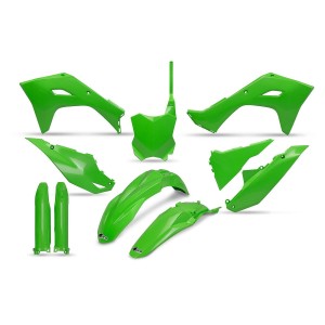 UFO Komplet Plastików (Full Kit) z Osłonami Teleskopów Kawasaki KXF 250/450 '24-'26 Zielony OEM