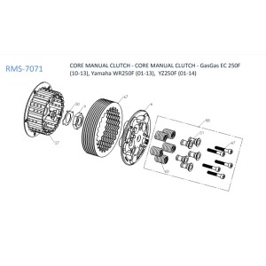 REKLUSE WYPRZEDAŻ SPRZĘGŁO MANUALNE CORE - GasGas EC 250F '10-'15, EC 300F '13-'15, Yamaha WR250F '01-'18, YZ250F '01-'1