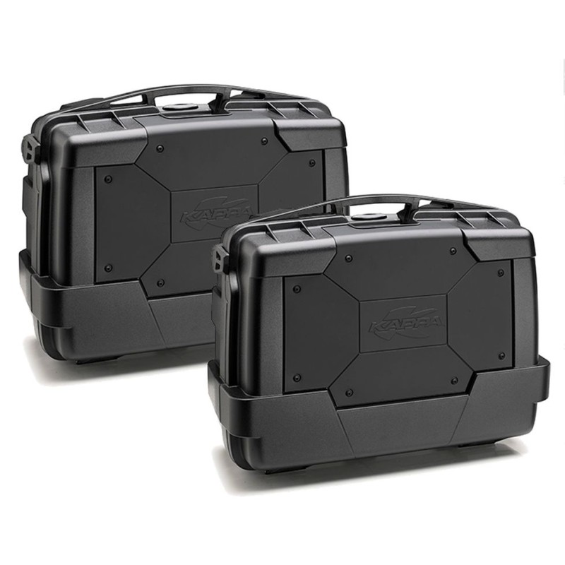 Kappa Kufry Boczne 33L Monokey KGR33N Garda Black Line Lite (Para = 2szt) + Dodatkowy Zamek