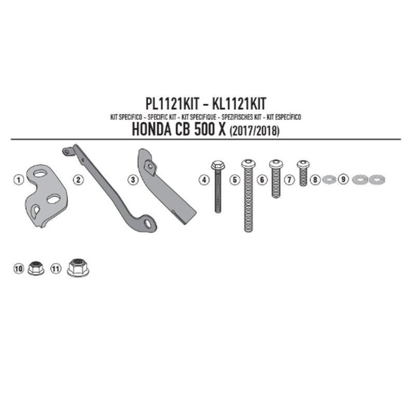 Adapter do zamontowania stelaża bocznego KL1121, KLX1121 Honda CB 500X