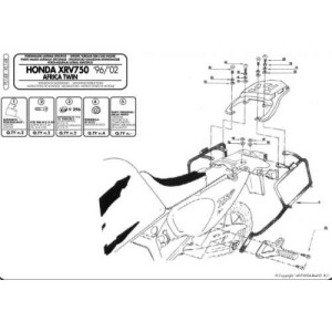 Kappa Stelaż Kufrów Bocznych Monokey Honda XRV 750 Africa Twin