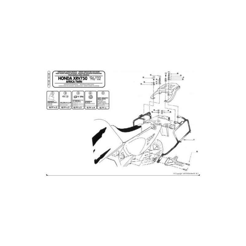 Kappa Stelaż Kufrów Bocznych Monokey Honda XRV 750 Africa Twin