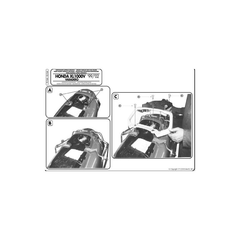 Kappa Stelaż Kufrów Bocznych Honda XL 1000V Varadero (99-02) - Sklep Moto