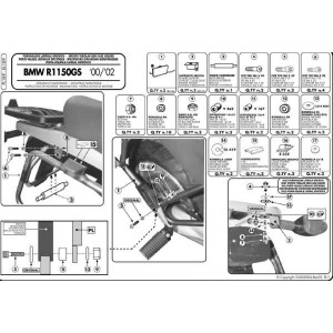 Stelaż kufrów bocznych Kappa do BMW R 1100GS, R 1150GS, R 850GS - również pod kufru Monokey Retro-F