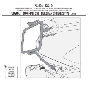 Stelaż kufrów bocznych KAPPA do Suzuki 650 Burgman / 650 Burgman Executive (13-19)
