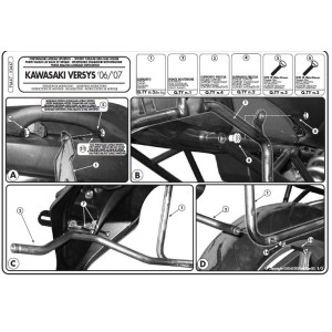 Stelaż kufrów bocznych Kappa do Kawasaki Versys 650 (06-09) - Kup teraz!