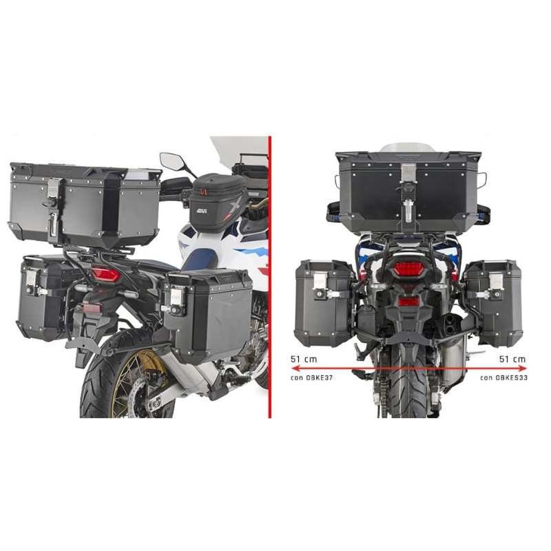 KAPPA 2025/05 STELAŻ KUFRÓW BOCZNYCH MONOKEY CAM SIDE HONDA CRF 1100 L AFRICA TWIN '20-'25 / ADVENTURE SPORT '20-'25 - PODKŁADKA
