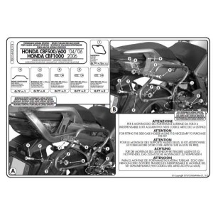 Stelaż kufrów bocznych Kappa do Honda CBF 500/600/1000 - K33N K'Road