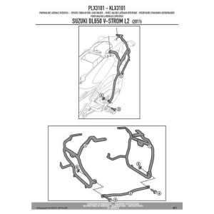Stelaż kufrów bocznych KAPPA do Suzuki DL 650 V-Strom (11-16)