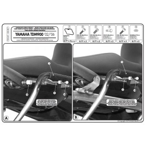 Stelaż kufrów bocznych Kappa do Yamaha TDM 900 '02-'14 - tylko pod kufry K33N K'Road