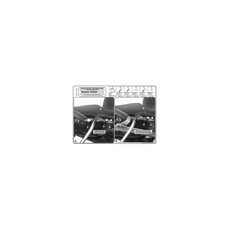 Stelaż kufrów bocznych Kappa do Yamaha TDM 900 '02-'14 - tylko pod kufry K33N K'Road