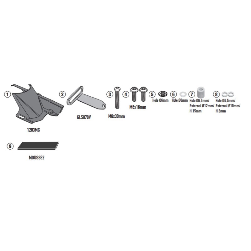 Błotnik tylny z osłoną łańcucha Honda NX 500, CB 500 Hornet - Kappa