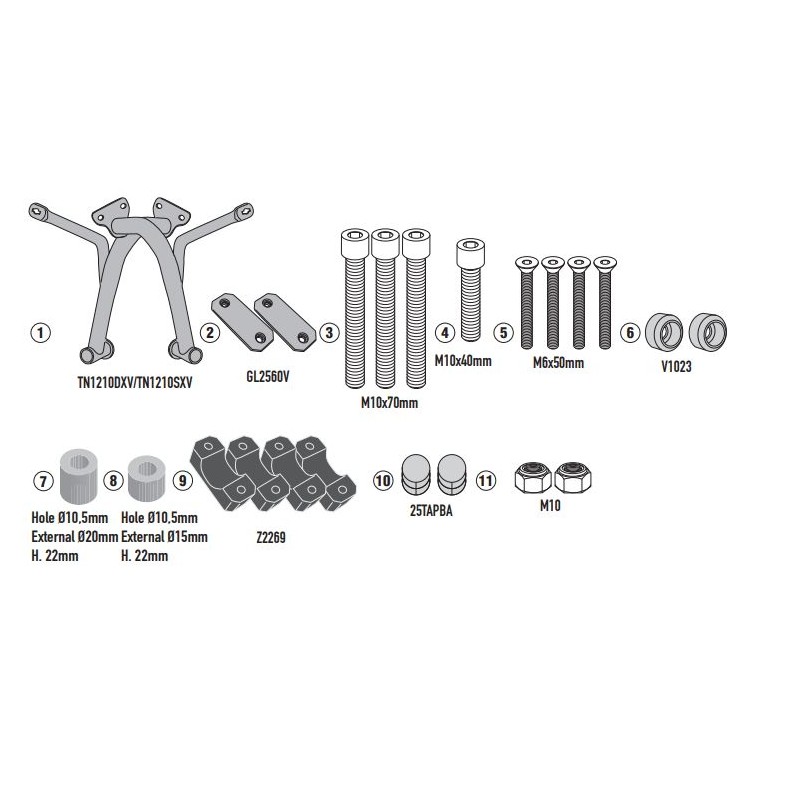 KAPPA 2025/07 GMOLE OSŁONY SILNIKA HONDA CL 500 '23-'25 KOLOR CZARNY