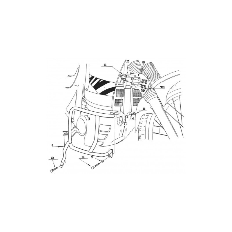 KAPA GMOLE OSŁONY SILNIKA HONDA XL 600V TRANSALP (89-99) (TN363) CZARNE