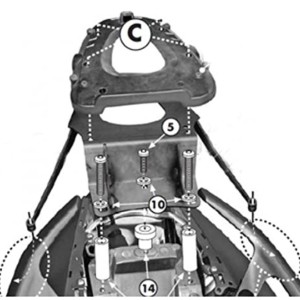 Stelaż kufru centralnego do Yamaha T-Max 500 (08-11), T-Max 530 (12-16) z płytą Monolock