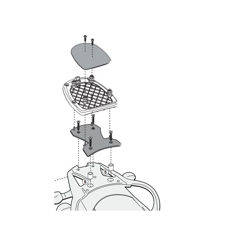 Stelaż kufrów centralnych Suzuki DL 650 V-Strom (11-16) z płytą Monokey