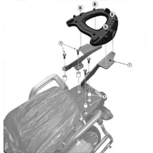 Stelaż kufrów centralnych Yamaha XT 1200 Z, Super Tenere '10-'20 (Monokey)