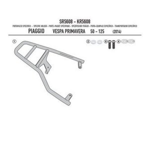 Stelaż kuferka centralnego do Piaggio Vespa Primavera i Vespa Sprint