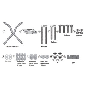 Stelaż kufru centralnego do motocykla Triumph Scrambler 400 X '24-'25, Speed 400 '24-'25 (bez płyty)