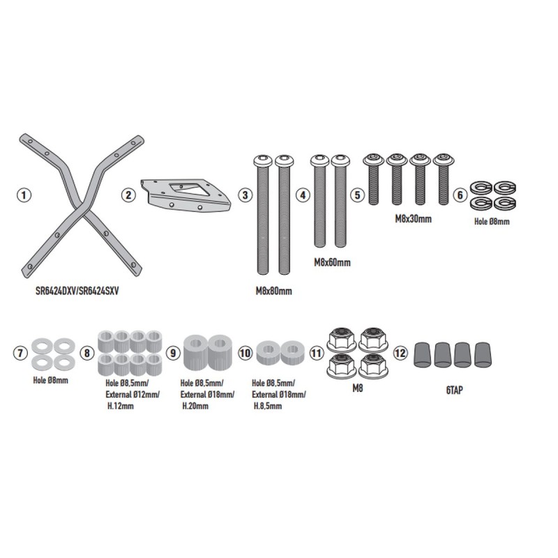 Stelaż kufru centralnego do motocykla Triumph Scrambler 400 X '24-'25, Speed 400 '24-'25 (bez płyty)