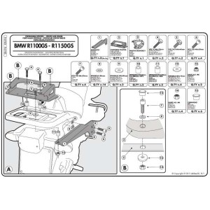 Stelaż kufrów centralnych Kappa do BMW R 1100GS, R 1150GS (94-03)
