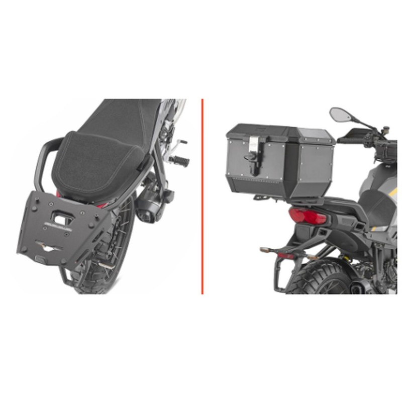 Stelaż kufra centralnego KAPPA do Moto Guzzi Stelvio '24-'25 - anodowane aluminium