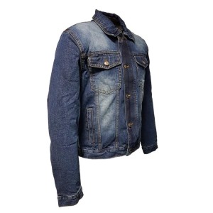 ROLEFF WIELKA PROMOCJA KURTKA KRÓTKA JEANS ARAMID MODEL RO1515 KOLOR NIEBIESKI ROZMIAR XL