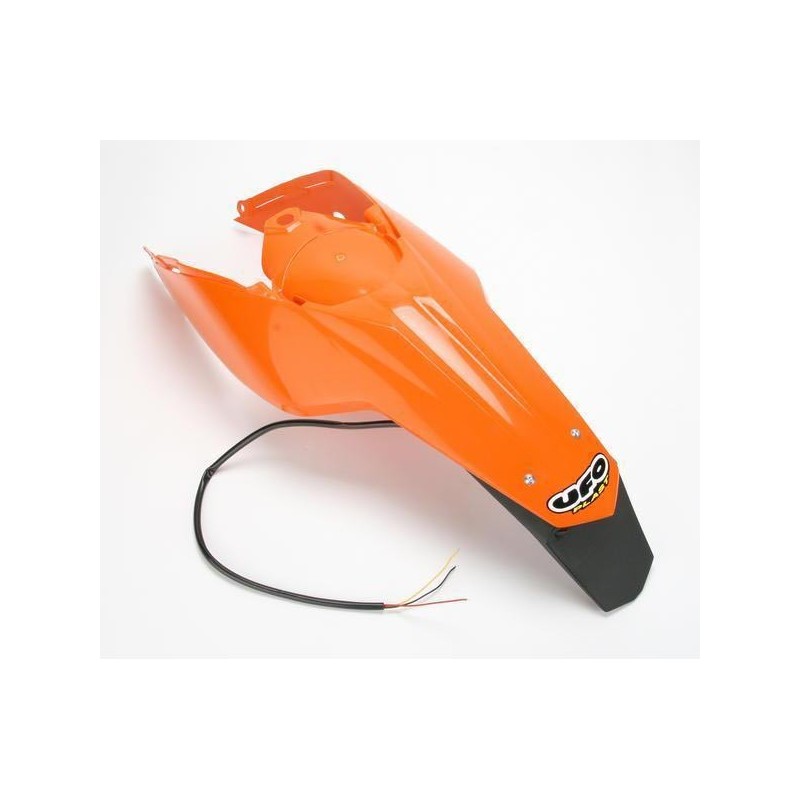 UFO Błotnik tył KTM SX/SXF '11-'13 z lampą kolor pomarańczowy (enduro z lampką LED)
