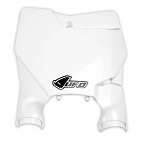 Tablica na numer startowy KTM SX/SXF '16-'20 - biała (stadium z osłonami amortyzatorów)