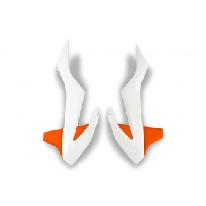 Osłona chłodnicy KTM SX 85 '18-'24 w kolorze OEM '19 - biało/pomarańczowa