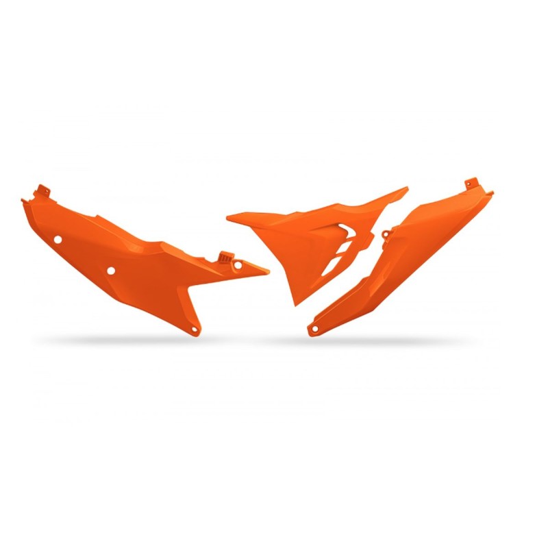 UFO BOCZKI TYLNE Z POKRYWĄ FILTRA KTM SX 125 / 250 / 300 '23-'26, SXF (SX-F) 250 / 350 / 450 '23-'26, EXC 150 / 250 / 300