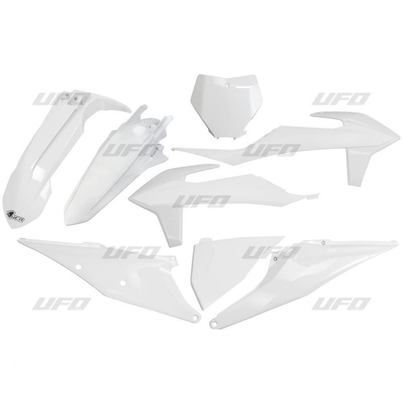 Komplet plastików UFO KTM SX 125/150/250 '19-'22, SXF 250/350/450 '19-'22 kolor biały 2020