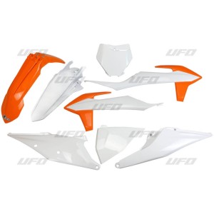 UFO Komplet Plastików KTM SX 125/150/250 '19-'22, SXF 250/350/450 '19-'22 Kolor OEM (Pomarańczowy/Biały)