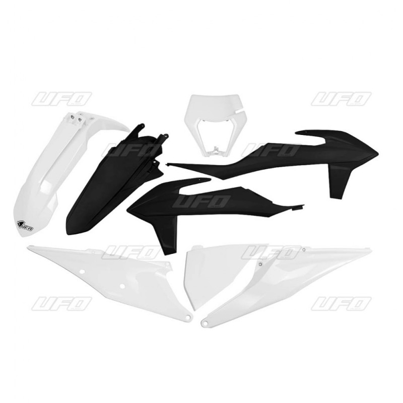 UFO Komplet Plastików KTM EXC 125 '20-'21, EXC 250 / 300 TPI '20-'23, EXC-F 250 / 350 / 450 / 500 '20-'23 z Osłoną Lampy K