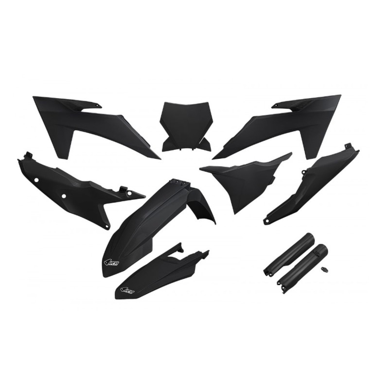 Komplet plastików UFO z osłonami teleskopów KTM SX 125 / 250 / 300 TBI '23-'24, SX-F 250 / 350 / 45