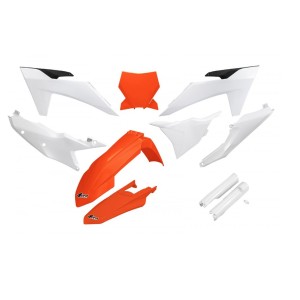 UFO KOMPLET PLASTIKÓW Z OSŁONAMI TELESKOPÓW KTM SX 125 / 250 / 300 TBI '23-'24, SX-F 250 / 350 / 450