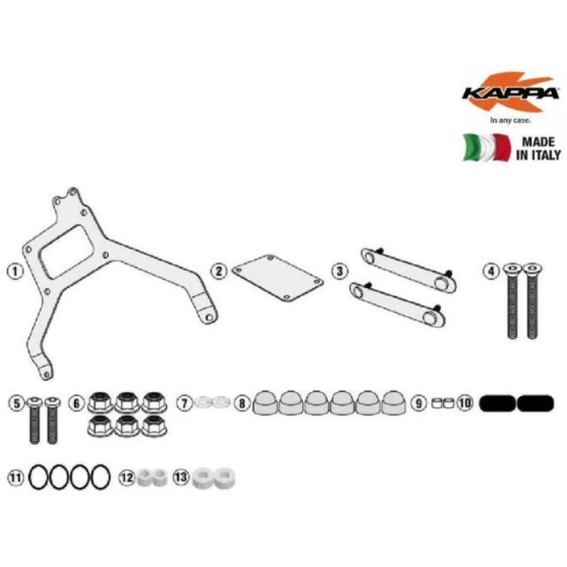 Mocowanie skrzynki narzędziowej KAPPA KS250 do stelaża KLR1144