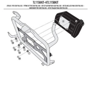 Mocowanie skrzynki narzędziowej KS250 do stelaży KL1156, KL1158 - KAPPA