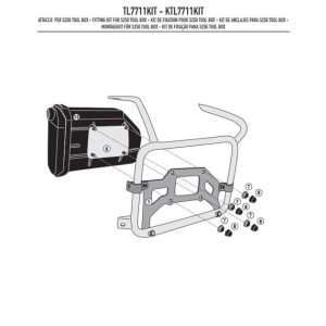 Mocowanie skrzynki narzędziowej KAPPA KS250 do stelaża KL7711