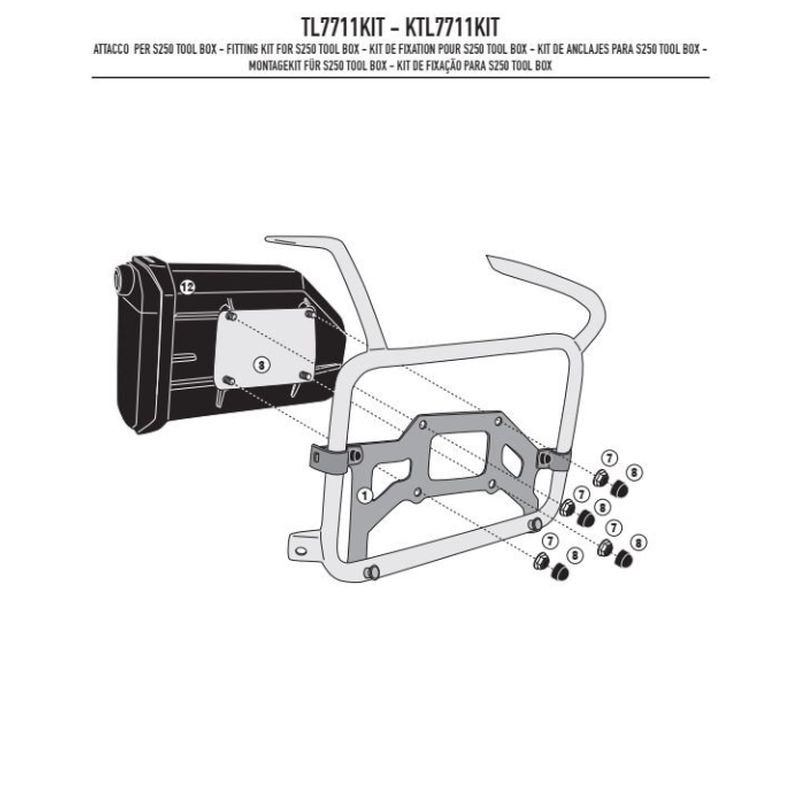 Mocowanie skrzynki narzędziowej KAPPA KS250 do stelaża KL7711