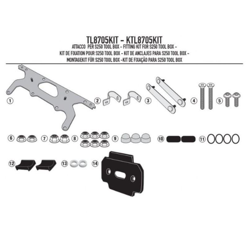 Kappa Mocowanie Skrzynki Narzędziowej KS250 do Stelaży KLR6413, KL8703, KL8705, KLR4125