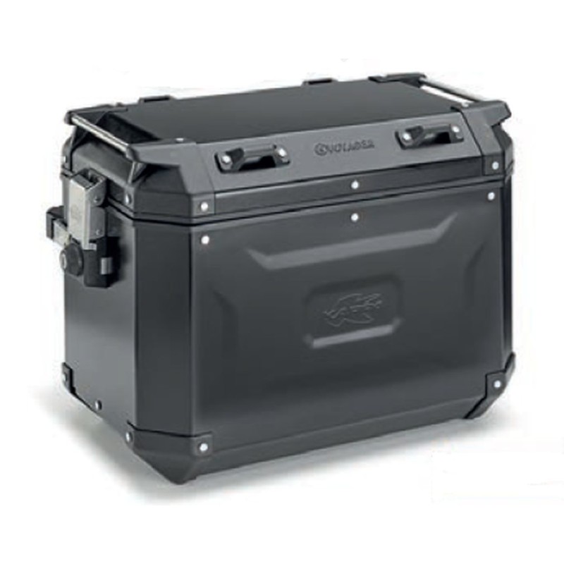 KAPPA 2025/05 Kufer boczny 48L MONOKEY CAM SIDE KVG48B K'VOYAGER aluminiowy lewy kolor czarny anodowany Black Line
