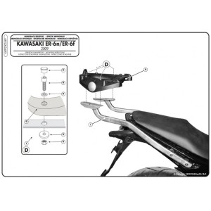 Stelaż kufru centralnego Kawasaki ER-6N/ER-6F 650 (09-11) - Sklep Moto
