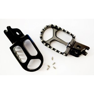 Podnóżki aluminiowe Kawasaki KXF250/KXF450 czarne (2 szt) - WYPRZEDAŻ!