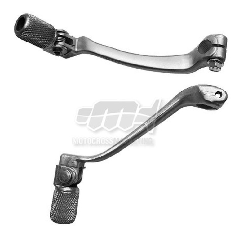 Dźwignia zmiany biegów Honda CRF 450R '02-'16 (aluminiowa) - srebrna, końcówka stalowa