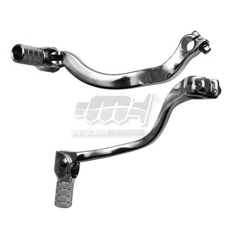 Dźwignia zmiany biegów Suzuki RM 125 \'01-\'12 - kolor srebrny, końcówka stalowa